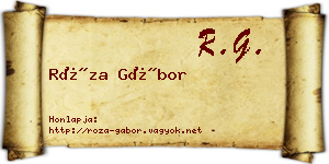 Róza Gábor névjegykártya